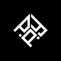PYP letter logo design on black background. PYP creative initials letter logo concept. PYP letter design. vector