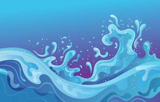 Blue Water Splash on Gradient Background vector