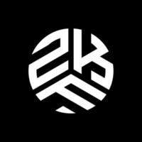 diseño de logotipo de letra zkf sobre fondo negro. concepto de logotipo de letra inicial creativa zkf. diseño de letras zkf. vector