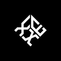 XEX letter logo design on black background. XEX creative initials letter logo concept. XEX letter design. vector