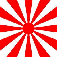 imagen diseño vectorial aislado de la bandera de la marina imperial japonesa. bandera japonesa abstracta para el diseño de decoración. fondo de vector de sol. rayos de sol de la vendimia.