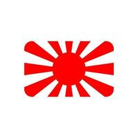 diseño vectorial aislado de la bandera de la marina imperial japonesa. bandera japonesa abstracta para el diseño de decoración. fondo de vector de sol. rayos de sol de la vendimia.