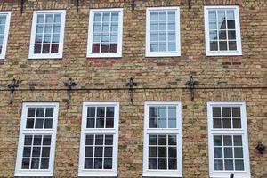 Beautiful old architecture of facades found in the small town Flensburg photo