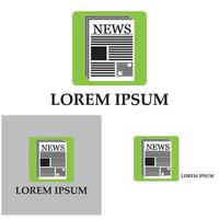 Newspaper icon vector symbol background