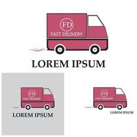 Fast delivery truck icon vector illustration