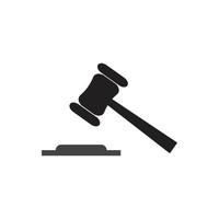 Hammer of a judge icon vector