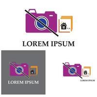 CAMERA with photo icon vector background