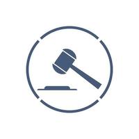 Hammer of a judge icon vector