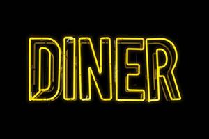 Bangkok, Thailand - September 17 2018 - Diner neon light photo