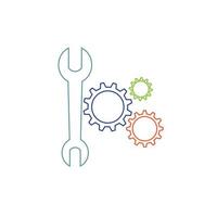 Gearwrench vector icon background template