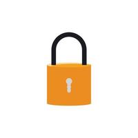 Flat lock icon vector background