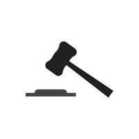 Hammer of a judge icon vector