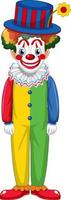 Colourful clown cartoon character vector