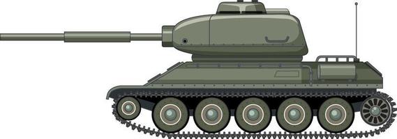 Military battle tank on white background vector