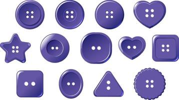 conjunto de botones en diferentes formas vector