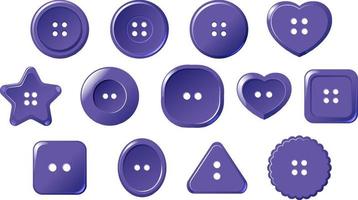 Set of button in different shapes vector