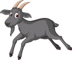 Black goat cartoon character vector