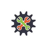 Gearwrench vector icon background template