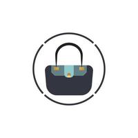 Woman bag icon vector background