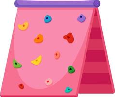 Children climbing wall on white background vector