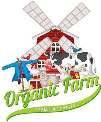 Logo design with words organic farm