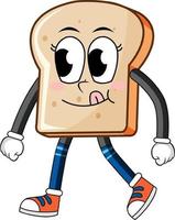 Toasted bread with arms and legs vector