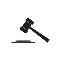 Hammer of a judge icon vector