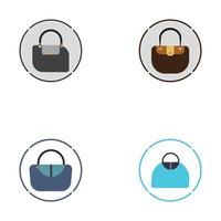 Woman bag icon vector background