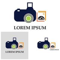 CAMERA with photo icon vector background