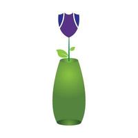 Flower vase vector icon