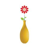 Flower vase vector icon