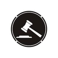 Hammer of a judge icon vector