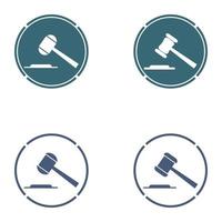 Hammer of a judge icon vector