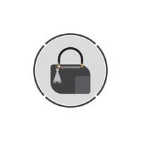 Woman bag icon vector background