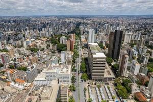 Aerial view of the city of Belo Horizonte, in Minas Gerais, Brazil. photo