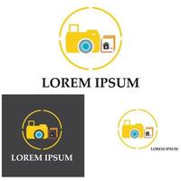 CAMERA with photo icon vector background