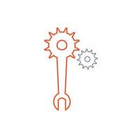 Gearwrench vector icon background template