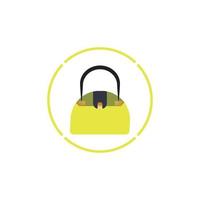 Woman bag icon vector background