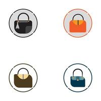 Woman bag icon vector background