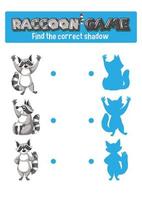 Worksheet design for matching shadow vector