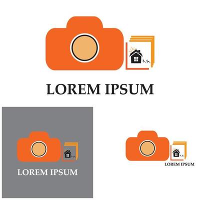 CAMERA with photo icon vector background