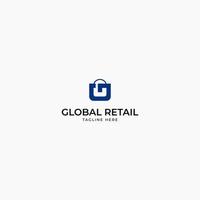 Letter G and Shopping bag logo design vector