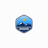 Adventurer logo, Mountain illustration, outdoor adventure. Vector graphics for t shirts and other uses.