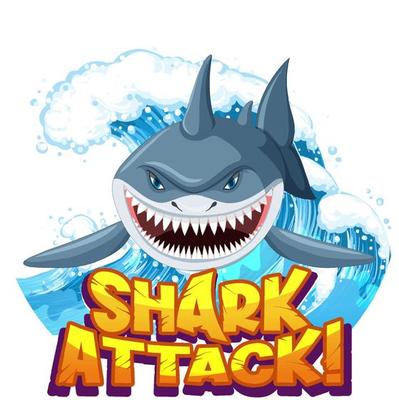 Font design for shark attack