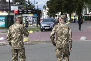 kiev, ucrania, 03 de julio de 2018, jóvenes soldados ucranianos foto