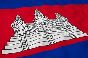 Flag of Cambodia in 3D rendering photo