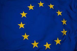 European Union flag in 3D rendering photo