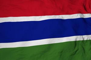 Gambian flag in 3D rendering photo