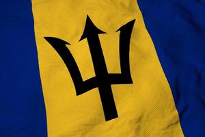 Flag of Barbados in 3D rendering photo