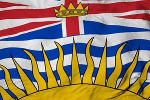 Flag of British Columbia in 3D rendering photo